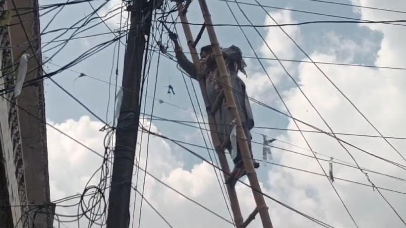 Kanpur: स्ट्रीट लाइट्स ठीक करने को बिजली के खंभे पर चढ़ी महिला पार्षद, कही ऐसी बात